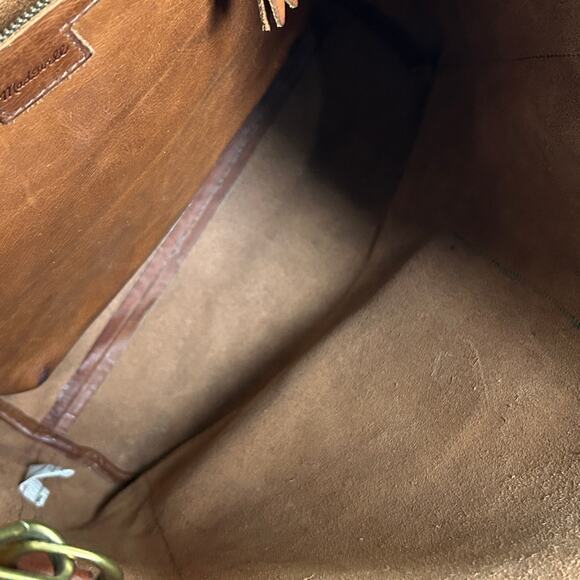 Madewell The Medium Transport Leather Tote English Saddle Bag - Picture 4 of 6